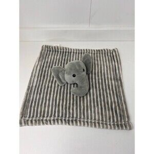 Lila & Jack Elephant Gray Stripes Security Blanket/Lovey